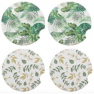 Avamie Car Coasters 4 Pack Car Cup Holder Coasters Absorbent Ceramic